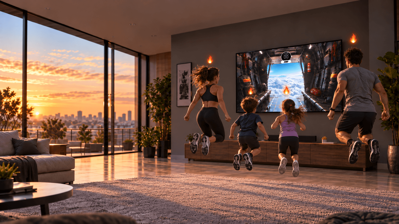 Interactive cardio workouts at home